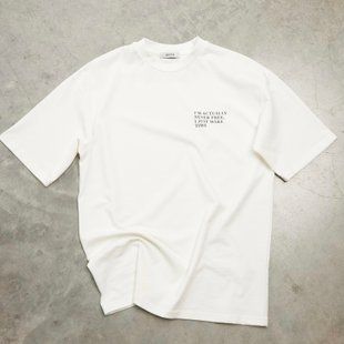 Оверсайз футболка Slogan T-shirt молочного кольору TSRTM04-M фото