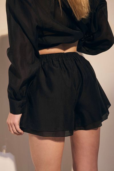 Шорти Double Ruffles у чорному кольорі SHRTBL06-XS фото